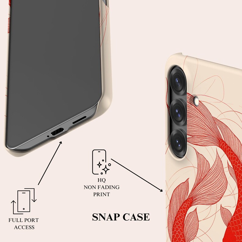 Koi Fish Phone Case Japanese Aesthetic Phone Cover Fit for Samsung Galaxy S24 Ultra S23 Ultra S23 Plus S22 Ultra S20 FE Note 20 Ultra image 7