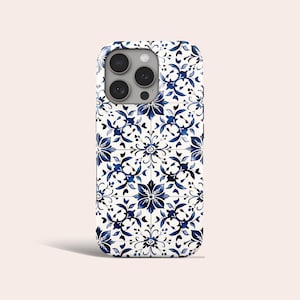 Funda para teléfono Azulejo Porcelain Mediterranean Blue Tile MagSafe compatible con iPhone 17 Pro Max 16 Pro 15 14 13 Pro 12 11 Pro XS 8 Plus