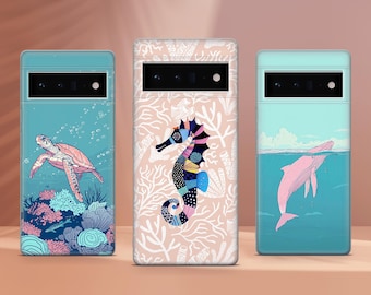 Sea Life Creatures Phone Case Coral Reef Cover Fit For Google Pixel 10 Pro XL 9A 9 Pro 8A 8 Pro 8 7A 7 Pro 6 6A 3A 4XL 5 OnePlus 13 12R