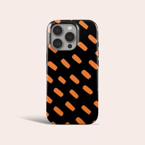 Retro Orange Dash Phone Case Minimal Abstract MagSafe Phone Cover Fit voor iPhone 17 Pro Max 16 Pro Max 15 14 13 Pro 12 11 Pro XS 8 Plus