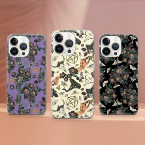 Pastel Goth Phone Case Witch Kawaii Cover Fit for iPhone 17 Pro Max 16 15 14 13 12 13 11 Samsung S25 S24 S23 FE A56 A16 A14 Huawei P30 Pro