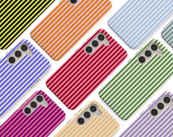Custom Color Striped Phone Case Retro Minimalist Vertical Lines Phone Cover Fit for Samsung Galaxy S25 Ultra S24 S23 Plus S22 S21 FE A16 A14