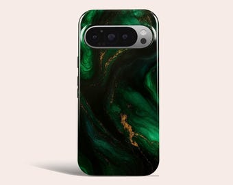 Green Marble Phone Case Marble Phone Cover Fit for Google Pixel 11 Pro XL 10A 10 Pro 9A 9 Pro XL 8 8A 7A 7 Pro 6 Pro 6A