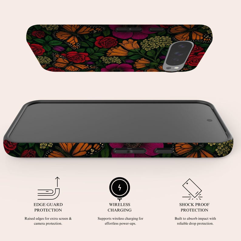 Butterfly Phone Case Aesthetic Floral Phone Cover Fit for Google Pixel 10 Pro XL 9A 9 Pro XL 8 8A 7A 7 Pro Pixel 6 Pro 6A 3A 2XL image 5