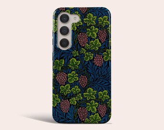 William Morris Grape Vine Pattern Phone Case William Morris Cover Fit for Samsung Galaxy S25 S24 S23 Ultra S22 Ultra S20 FE Note 20 Ultra