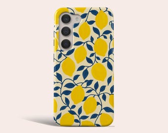 Yellow Lemons Phone Case Lemonade Phone Cover Fit for Samsung Galaxy S25 S24 Ultra S24 S23 FE Ultra S23 S22 Ultra S20 FE A16 Note 20 Ultra