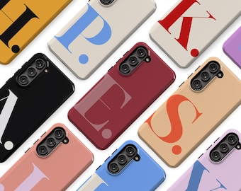 Custodia per telefono con iniziale grande personalizzata, custodia per telefono con lettera personalizzata adatta per Samsung Galaxy S25 S24 Ultra S23 Plus S22 Ultra S20 FE Note 20 Ultra