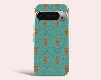 Capa para celular com lagosta, tema vida marinha, compatível com Google Pixel 10 Pro XL, 9A, 9 Pro XL, 8, 8A, 7A, 7 Pro, Pixel 6 Pro, 6A, 3A, 2XL.