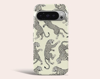 Leopard Phone Case Aesthetic Animal Phone Cover Fit for Google Pixel 10 Pro XL 9A 9 Pro XL 8 8A 7A 7 Pro Pixel 6 Pro 6A 3A 2XL