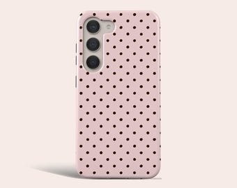 Brown Polka Dots Phone Case Polka Dot Pattern Phone Cover Fit for Samsung Galaxy S26 S25 S24 Ultra S23 Ultra S23 Plus S22 S20 FE Note 20