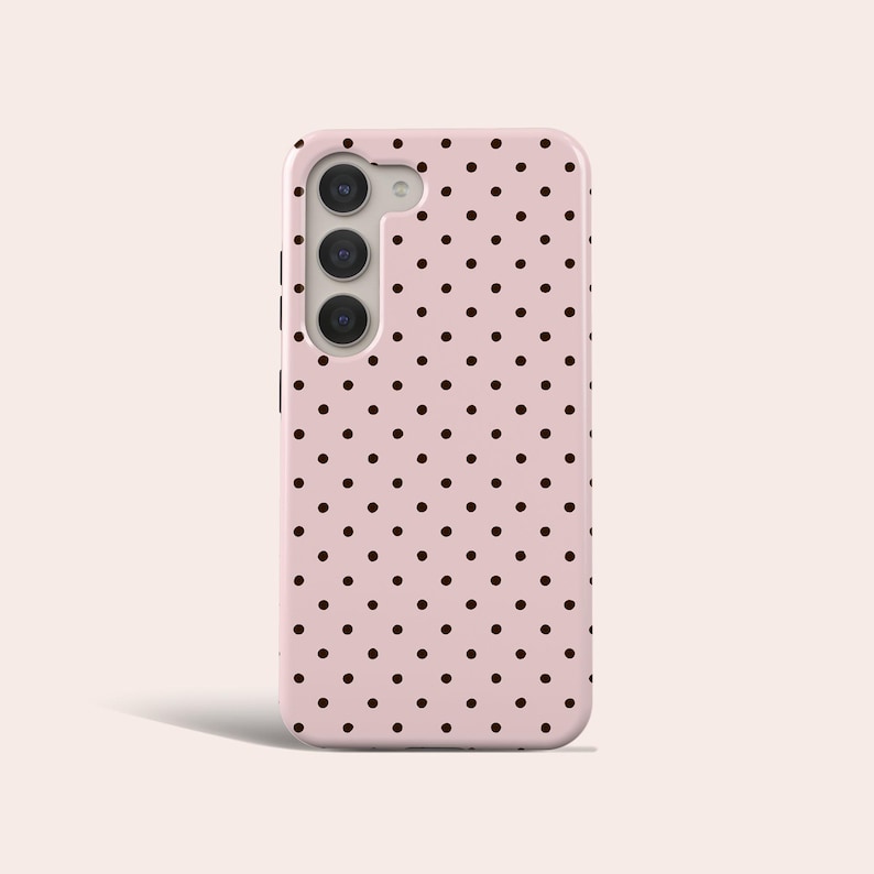 Brown Polka Dots Phone Case Polka Dot Pattern Phone Cover Fit for Samsung Galaxy S26 S25 S24 Ultra S23 Ultra S23 Plus S22 S20 FE Note 20 image 1
