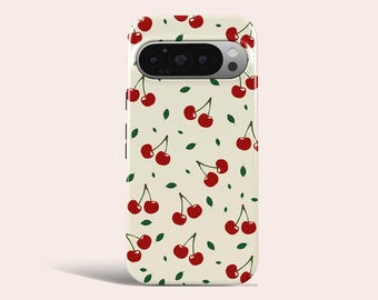 Cherry Sundae Phone Case Fruit Phone Cover Fit for Google Pixel 10 Pro XL 9A 9 Pro XL 8 8A 7A 7 Pro Pixel 6 Pro 6A 3A 2XL