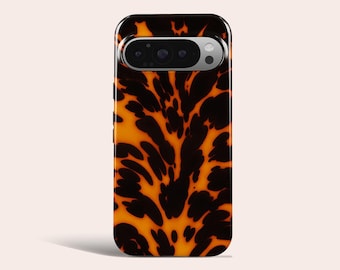 Dark Tortoise Shell Phone Case Tortoise Shell Phone Cover Fit for Google Pixel 10 Pro XL 9A 9 Pro XL 8 8A 7A 7 Pro Pixel 6 Pro 6A 3A 2XL