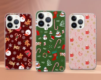 Christmas Phone Case Xmas Gift Phone Cover Fit for iPhone 17 Pro Max 16 15 14 13 12 13 11 Samsung S25 S24 S23 FE A56 A16 A14 Huawei P30 Pro