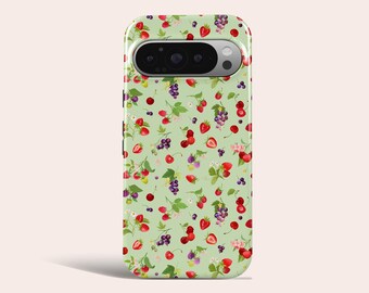 Strawberry Phone Case Cute Kawaii Fruit Phone Cover Fit for Google Pixel 10 Pro XL 9A 9 Pro XL 8 8A 7A 7 Pro Pixel 6 Pro 6A 3A 2XL