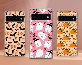 Capa de celular de Halloween com tema gótico assustador, compatível com Google Pixel 10 Pro XL, 9A, 9 Pro, 8A, 8 Pro, 8, 7A, 7 Pro, 6, 6A, 3A, 4XL, 5, OnePlus 13 e 12R.