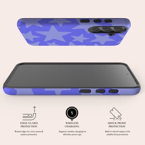 Custom Stars Color Phone Case Minimalist Retro Stars Pattern Phone Cover Fit for Samsung Galaxy S25 Ultra S24 S23 S22 S21 FE A16 A14 image 9