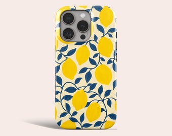 Funda para teléfono Yellow Lemons Lemonade MagSafe compatible con iPhone 17 Pro Max, 16 Pro Max, 15, 14, 13 Pro, 12, 11 Pro, XS, XR y 8 Plus.