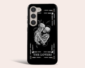 Tarot Card Goth Phone Case The Lovers Witchy Cover Fit for Samsung Galaxy S25 S24 S23 Ultra S23 Plus S22 Ultra S20 FE Note 20 Ultra Note 10