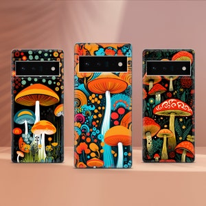 Trippy Mushroom Phone Case Hippie Cover Fit for Google Pixel 10 Pro XL 9A 9 Pro 8A 8 Pro 8 7A 7 Pro 6 6A 3A 4XL 5 OnePlus 13 12R