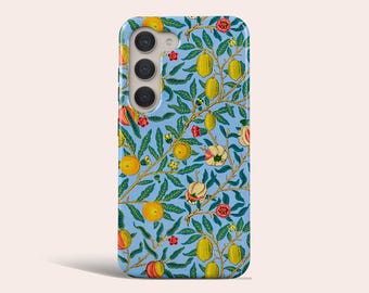 William Morris Four Fruits Phone Case William Morris Cover Fit for Samsung Galaxy S24 Ultra 23 Plus 22 22 Ultra S20 FE Note 20 Ultra Note 10