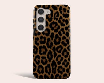 Leopard Print Phone Case Aesthetic Animal Print Phone Cover Fit for Samsung Galaxy S25 Plus S24 Ultra S23 Ultra S23 Plus S22 S20 FE Note 20