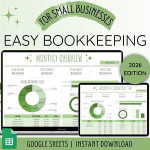 Small Business Bookkeeping Spreadsheet Template | Bookkeeping Template | Business Expense Tracker Google Sheets | Book keeping spreadsheet