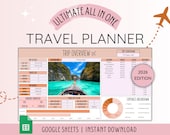 Travel Planner Digital Travel Planner for Travel Itinerary Digital Holiday Planner Holiday Travel Organizer Travel Budget Google Sheets
