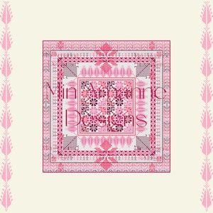Palestinian Tatreez Roses and Arrows Cross Stitch Pattern | Instant PDF Download