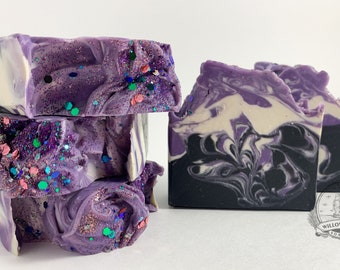 Galactic Violet Body Soap - Vegan Soap - Floral Soap - Hydrating Soap - Handmade Soap - Fancy Soap