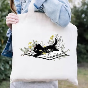 Floral Cat SVG, Cat Lover PNG, Cat Book, Cat Lover Gift, Gift for Her, Cat Mom SVG Gift, Cute Cat Tee Design, Cute Book Cat Design