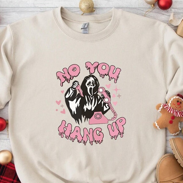 No you hang up SVG, Funny Horror Scream PNG, Horror Movie Halloween png, Halloween Gift Digital Download