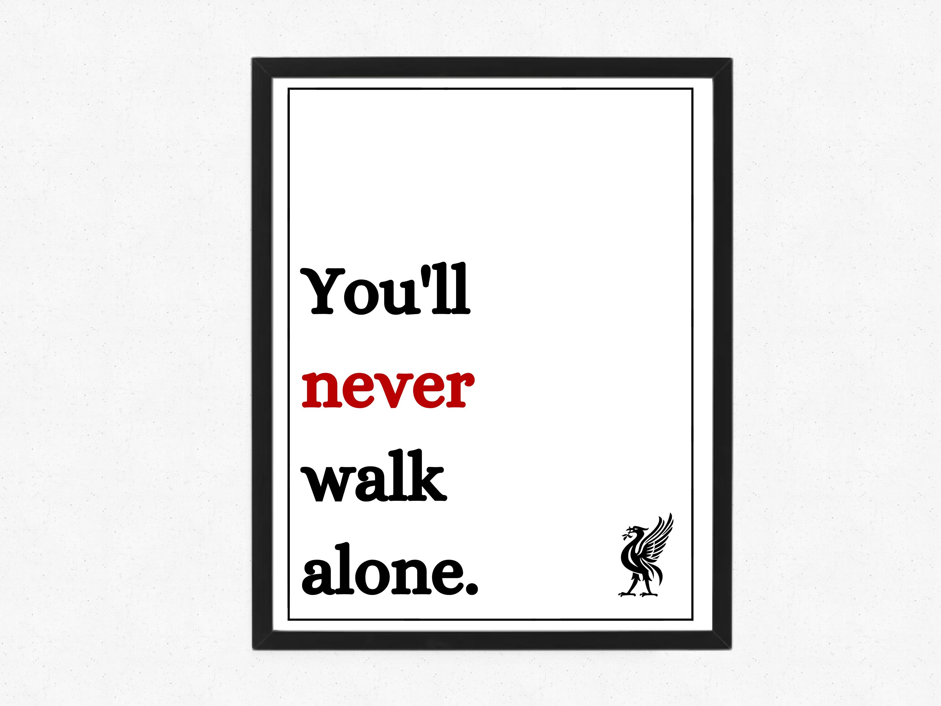 You'll Never Walk Alone Lyrics Print Gerry & the -  Denmark