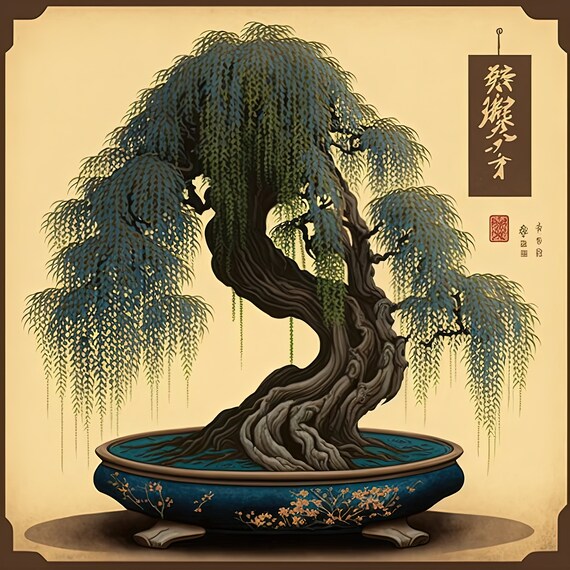 Bonsai Beauty Ukiyo-e Digital Print