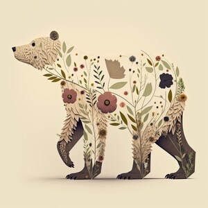 Floral Bear Digital Copy