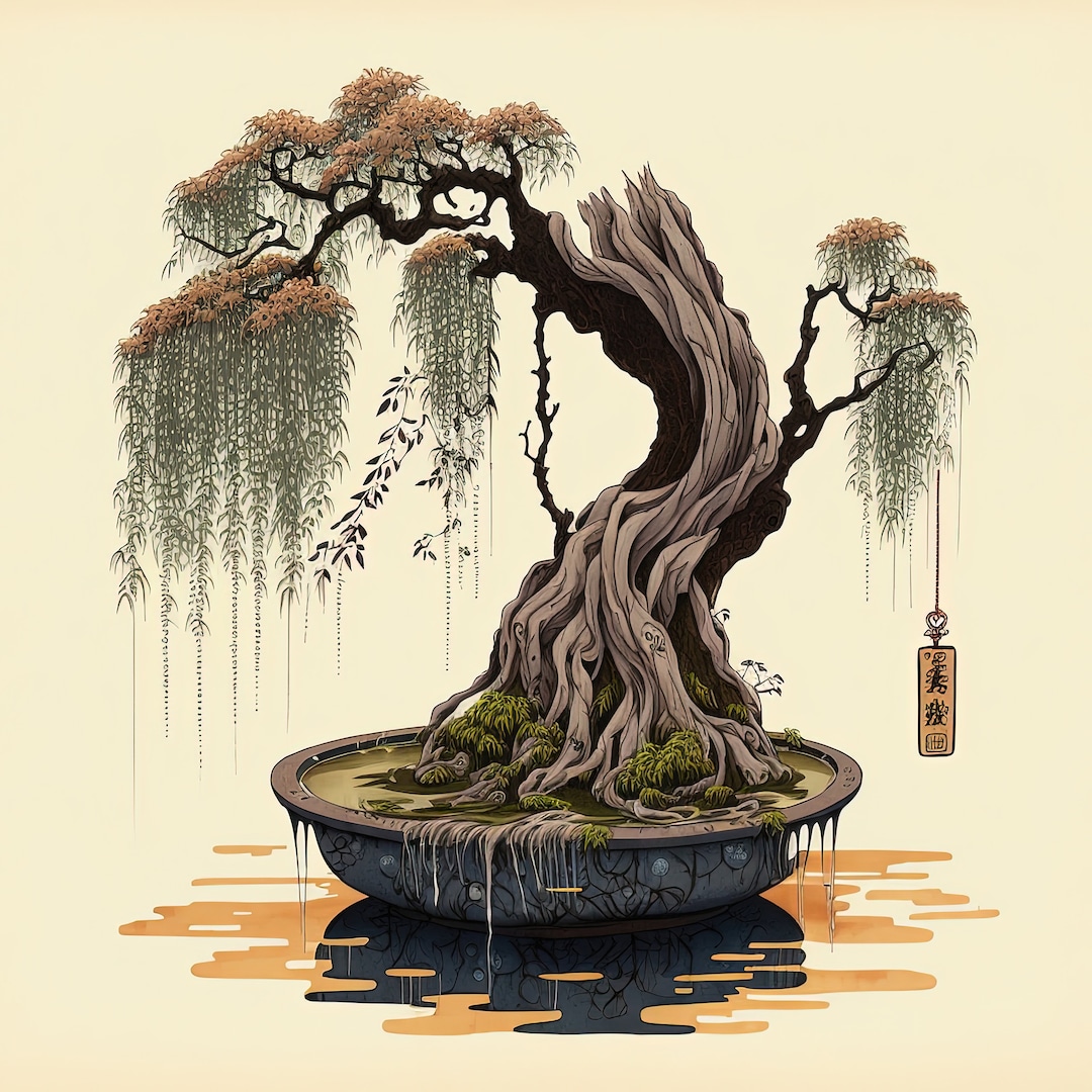 Bonsai Beauty Ukiyo-e Digital Print - Etsy