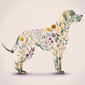 Floral Pup Digital Copy
