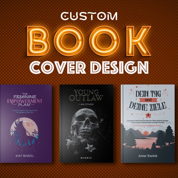 Custom Book Cover Design Etsy