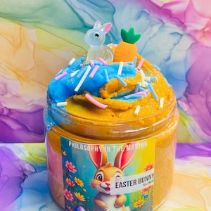 Slime Shop, Happy Easter Day Cloud Slime, Aromatherapy Slime, Bunny, Stress Toy, Sensory Toy, Slime for Adult, Gift For Her, Cloud Slime