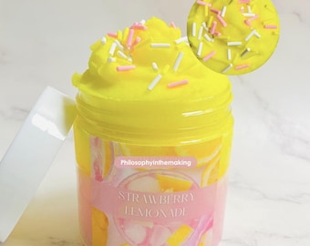 Slime de limonada de fresa, tienda de slime, slime nube, slime de aromaterapia, terapia, juguete antiestrés, juguete sensorial, slime para adultos, regalo para ella