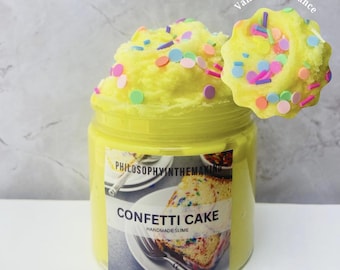 Confetti Cake Slime,Slime Shop, Cloud Slime, Aromatherapy Slime, Therapy, Stress Toy, Sensory Toy,Slime for Adult, Gift For Her, Cloud Slime