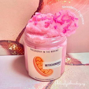 Slime Shop,Mitochondria Strawberry Cloud Slime,Aromatherapy Slime,Therapy,Stress Toy,Science Slime,Slime for Adult,Gift For Her,Cloud Slime
