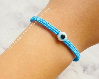 Evil Eye Bracelets, Macrame Bracelets, Gift for Her, Blue Eye, Protection Jewelry, Gift for Her/Him, Friendship Bracelets