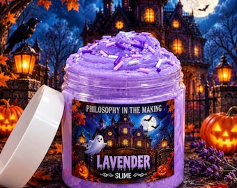 Slime nube de lavanda de Halloween, Slime espeluznante, Slime nube de Halloween, Slime de aromaterapia, Terapia, Juguete antiestrés, Slime para adultos