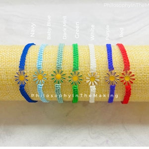 Daisy Flowers/Sunflower/ Flower Bracelets/ Friendship Flower Bracelets/ Kids Bracelet/ Adult Bracelets/Gifts for Her/Gifts for Him