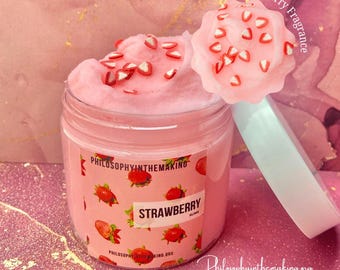 Slime Shop, Strawberry Cloud Slime, Aromatherapy Slime, Therapy, Stress Toy, Sensory Toy, Slime for Adult, Gift For Her, Cloud Slime