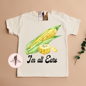 Corn kids tee, little Corn baby clothes, fruit and veggie kids shirt, Corn stalk baby tee, fruit pun clothes