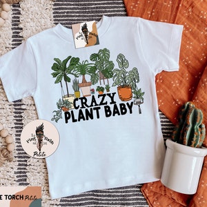 Crazy plant baby kids tee, plant baby houseplant monstera baby shirt, cactus plant wet plants kids shirt, funny houseplant kids tee