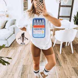 Sardines tee, Retro sardine can shirt, Matching sardines tees, sardine canned unisex tee, sardine retro fish unisex shirt