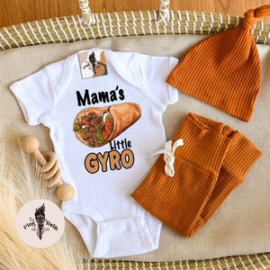 Gyros Greek Bodysuit, Yiayia papou nouna theia greek Bodysuit, Gyro pita baby Bodysuit, Greek baby shirt, Greek Baby gift